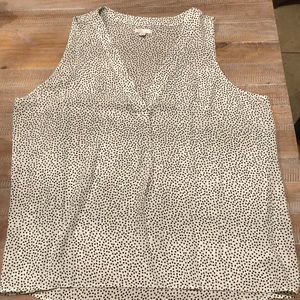 NWOT 14th & Union Polka Dot sleeveless blouse 3X